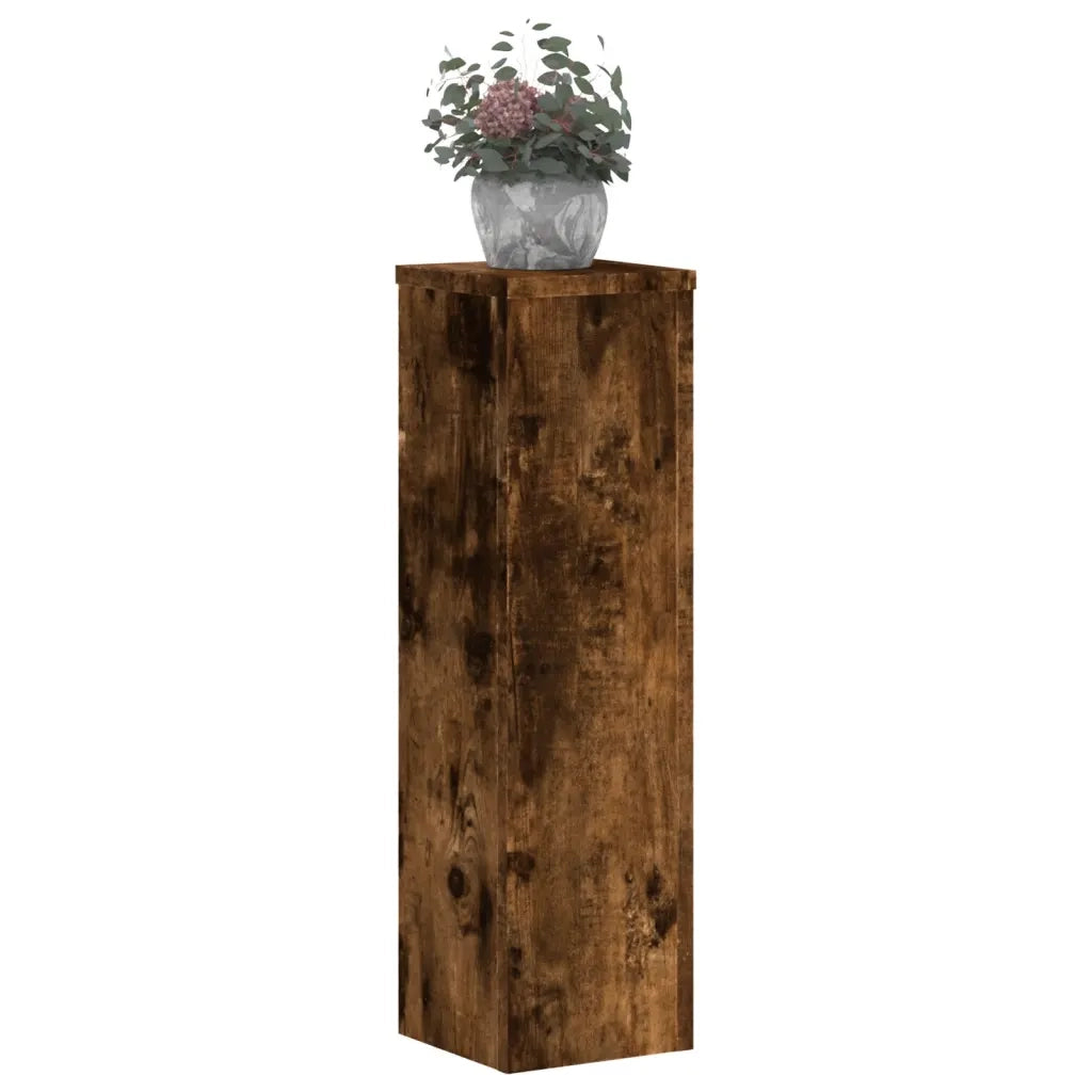vidaXL Supporti per Piante 2 pz Rovere 17x17x60 cm Legno Multistrato
