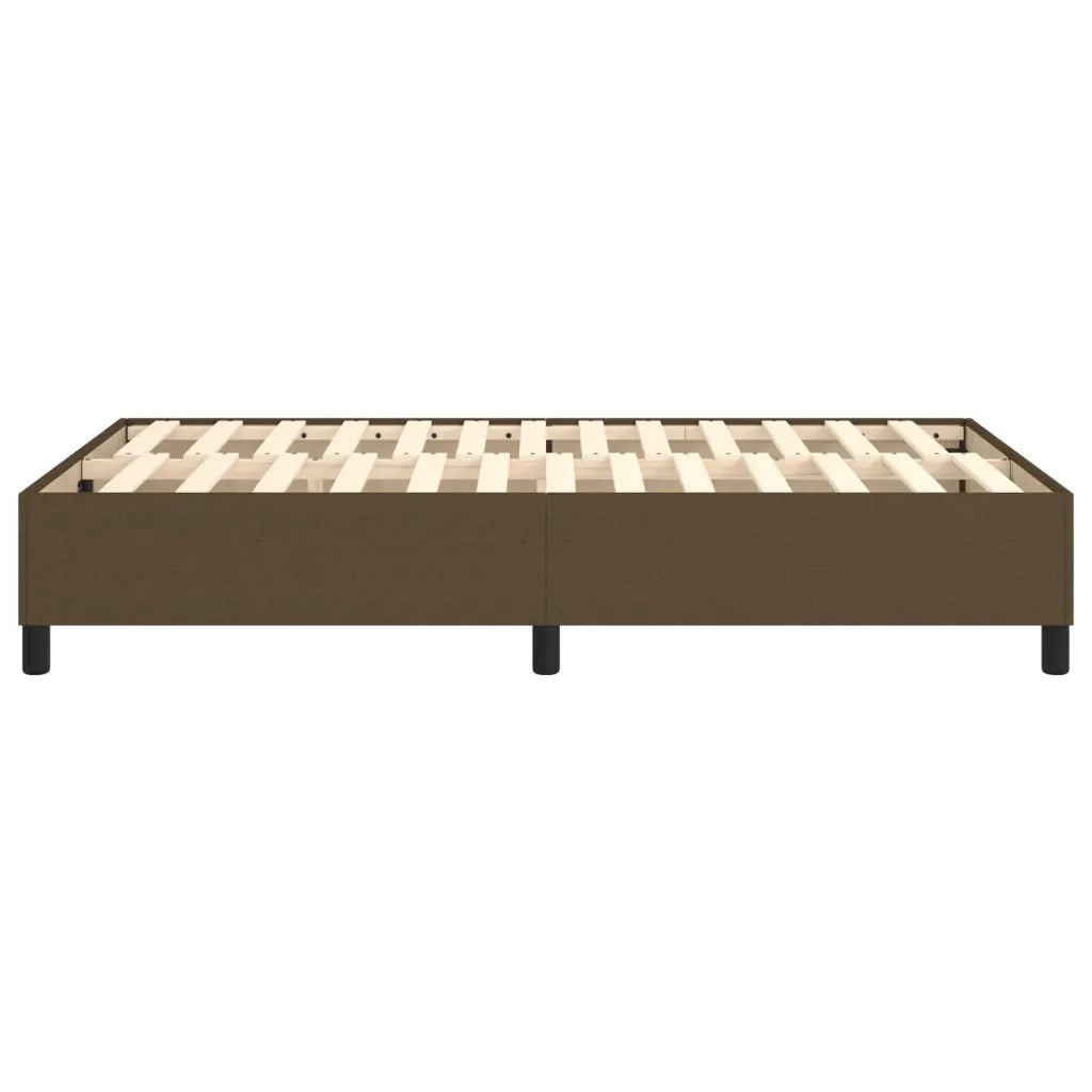 Struttura Letto a Rete a Molle-Giroletto Marrone Scuro 120x200 cm Tessuto 607912