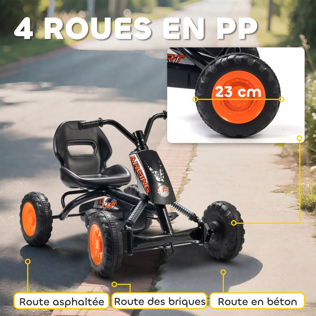 Kart a pedali per bambini ¨C zephmum ¨C nero 84x54x56 cm