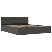 Giroletto con Contenitore e LED Grigio Scuro Tessuto 180x200 cm 285605