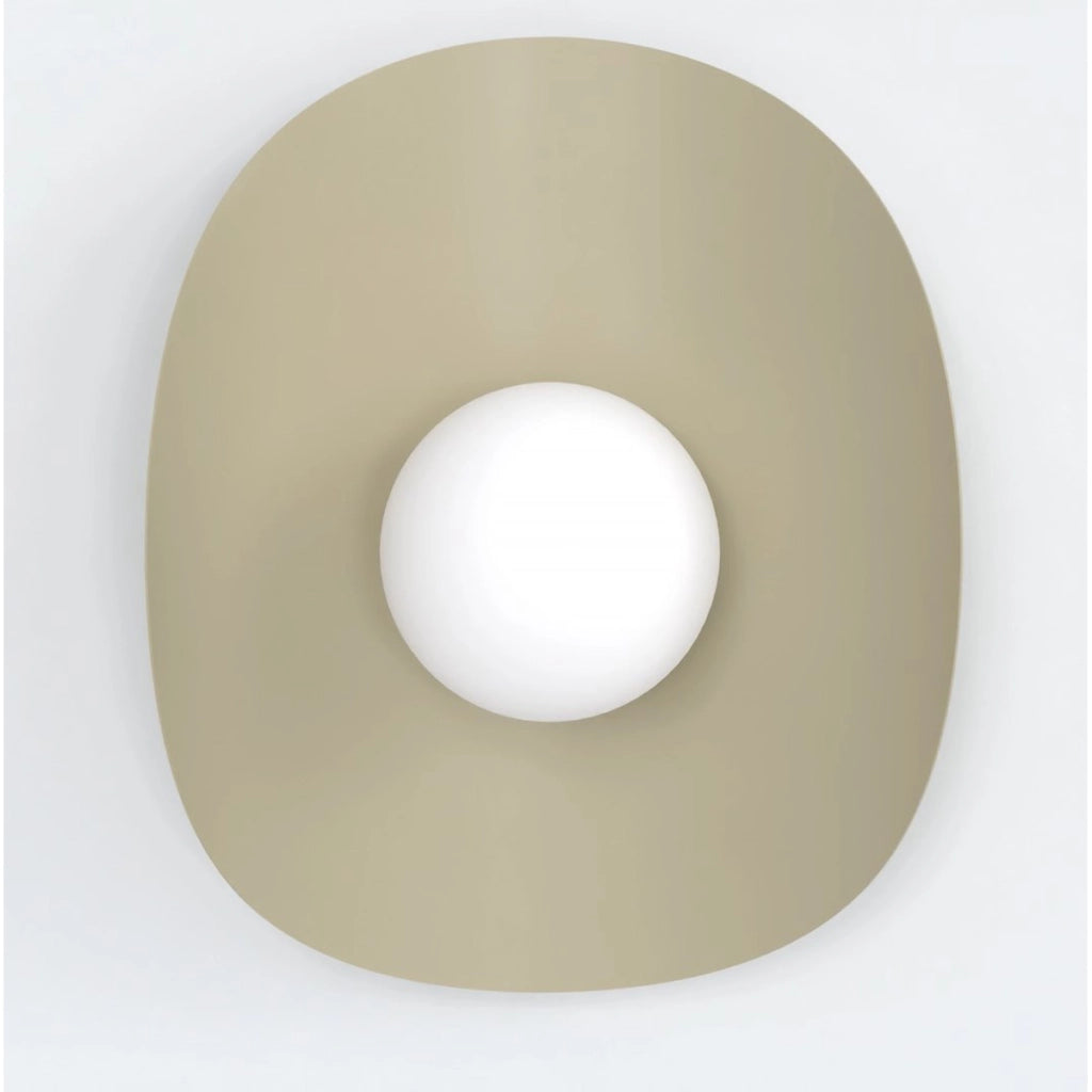 Lampada da parete Fiero XL in acciaio mokka e vetro