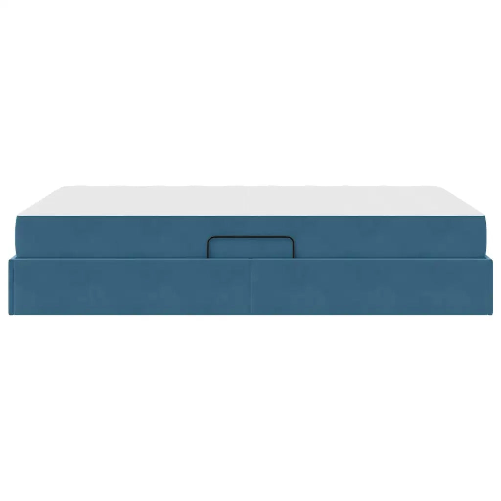Letto con contenitore e materasso Blu Scuro 120 x 200 cm 3399716