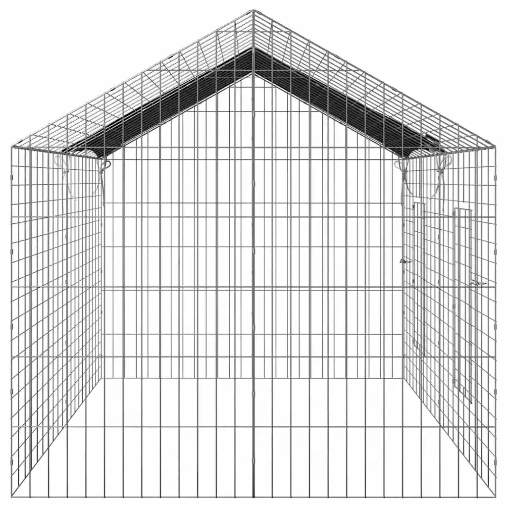Gabbia per Conigli Argento 200 x 78 x 78 cm Acciaio zincato 42019233