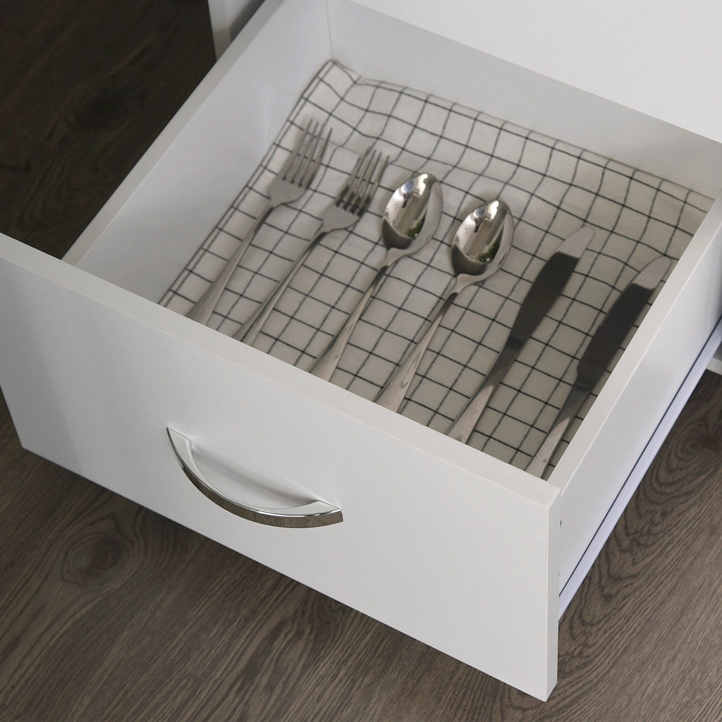 Credenza Moderna in Legno Bianco ¨C zephmum ¨C 80x39.5x183.5cm