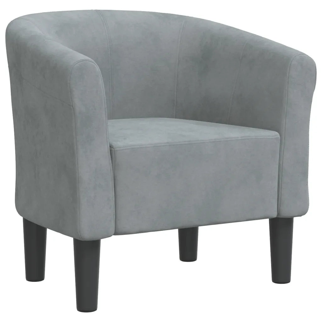 Divano Sedia-Poltrona Cabriolet Grigio Scuro in Velluto 271420