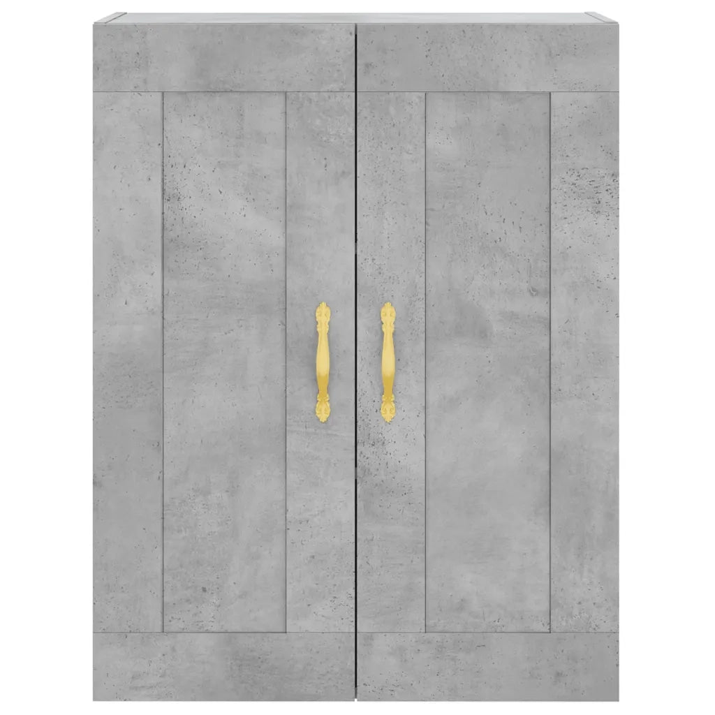 Mobile a Parete Grigio Cemento 69,5x34x90 cm Legno Multistrato 835014