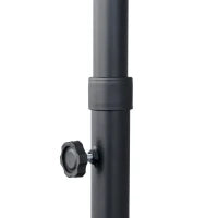 2 x 2 m Ombrellone a Mezzaluna per Balcone con Staffa Impermeabile per Giardini Terrazze Cortili 100% Poliestere Grigio Scuro