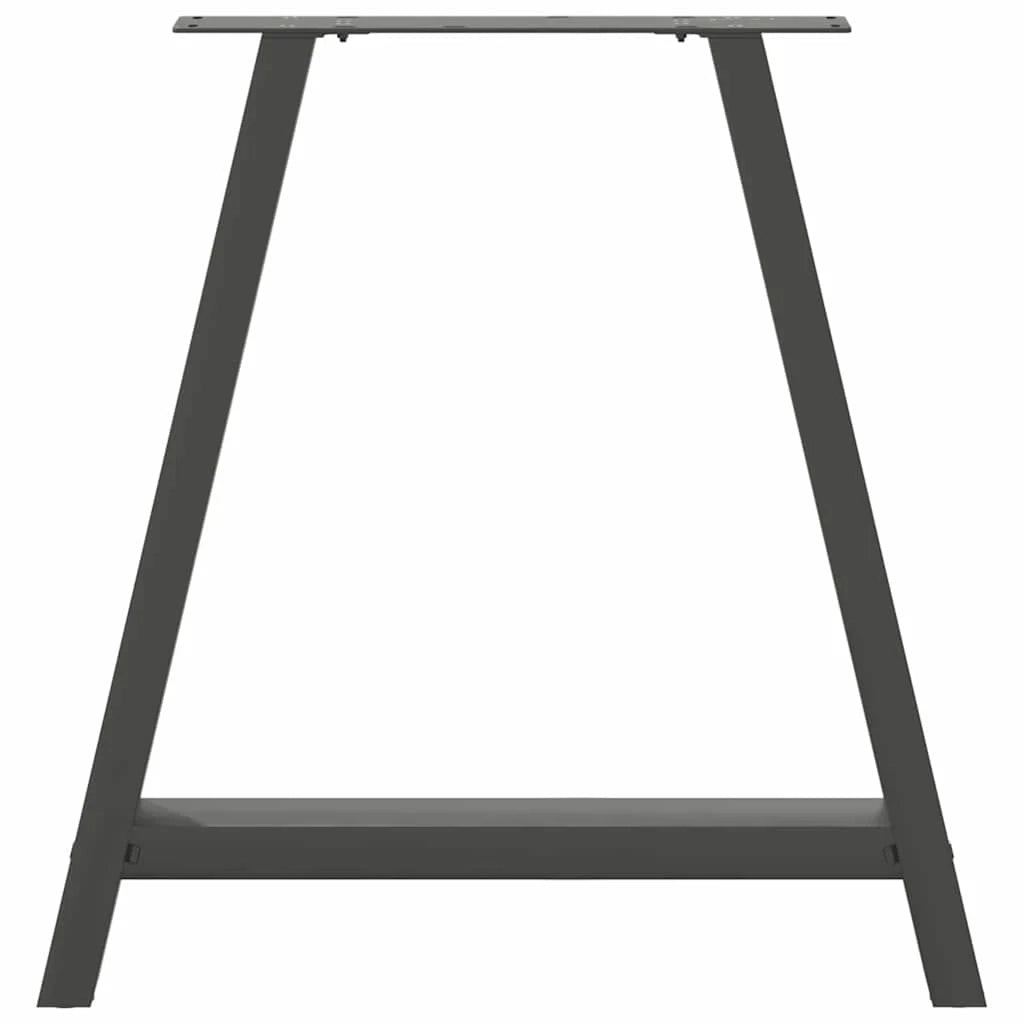 Set di 2 gambe regolabili a forma di A per tavolo da pranzo 70 x 73 cm robuste e moderne in acciaio antracite 02_0057130