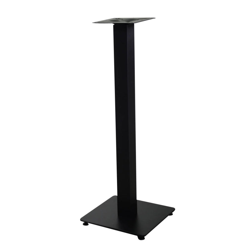 Base tavolo bar acciaio Jamie nero quadro cm 40x40h110