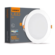 Downlight incasso Videx bianco tondo 17,5cm 12W 4000K