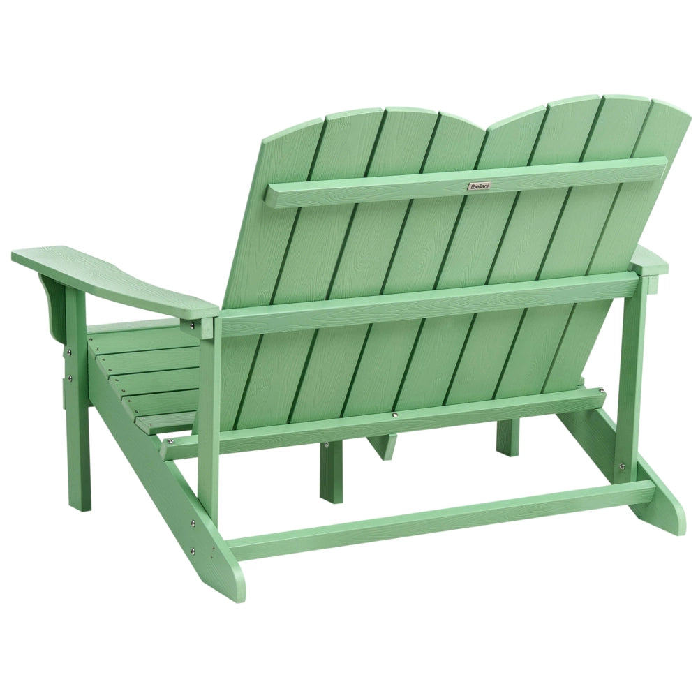 Panchina da giardino in legno plastico verde chiaro 2 posti Mobili da giardino tradizionali