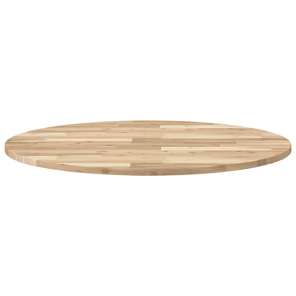 Piano Tavolo Rotondo Ã˜90x2 cm in Legno Massello di Acacia