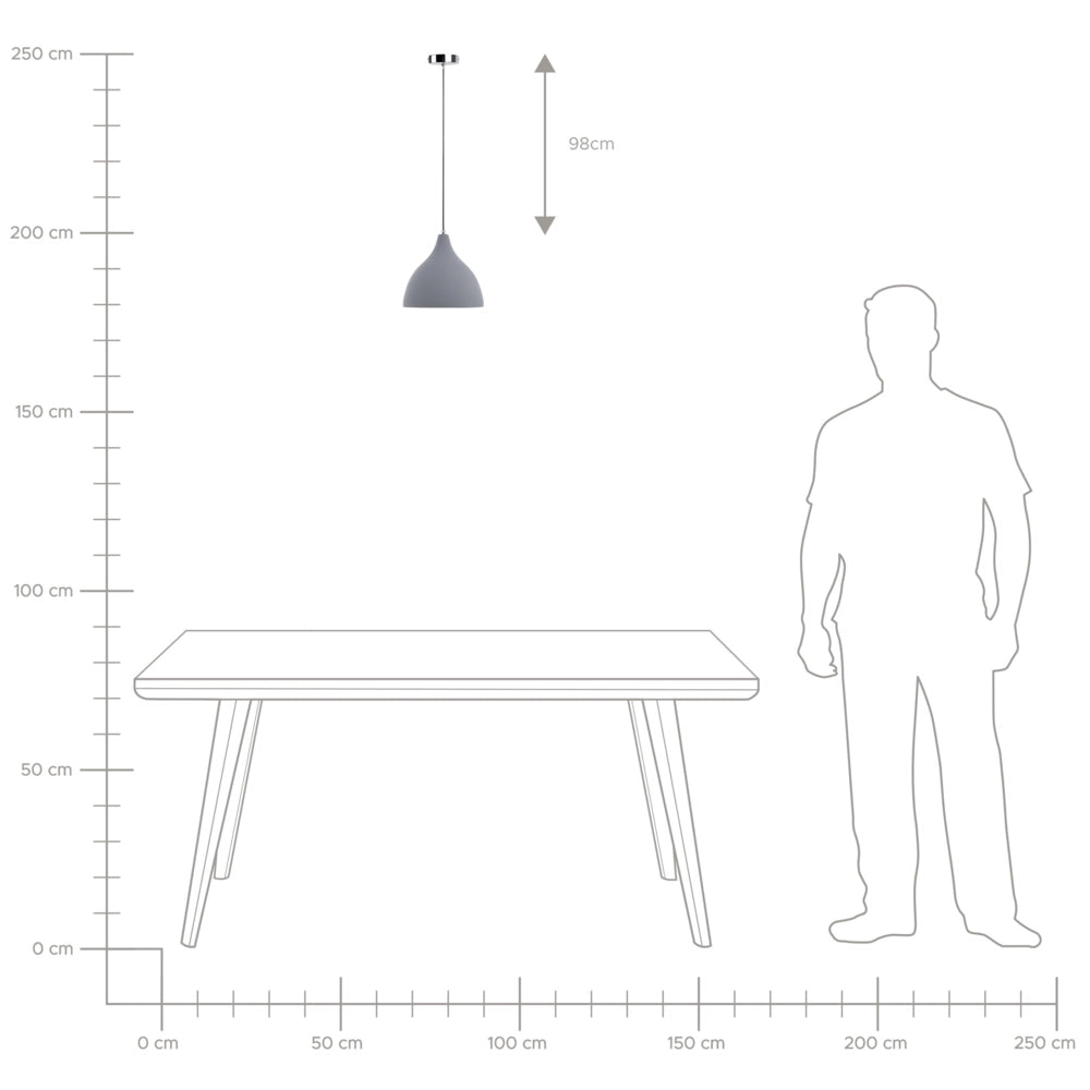 Lampada a sospensione lampadario in stile scandinavo in cemento di colore grigio soggiorno
