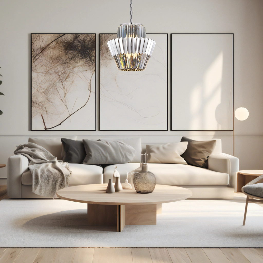 Lampadario cristallo glamour cromato Donna 9xE14 40W Milagro