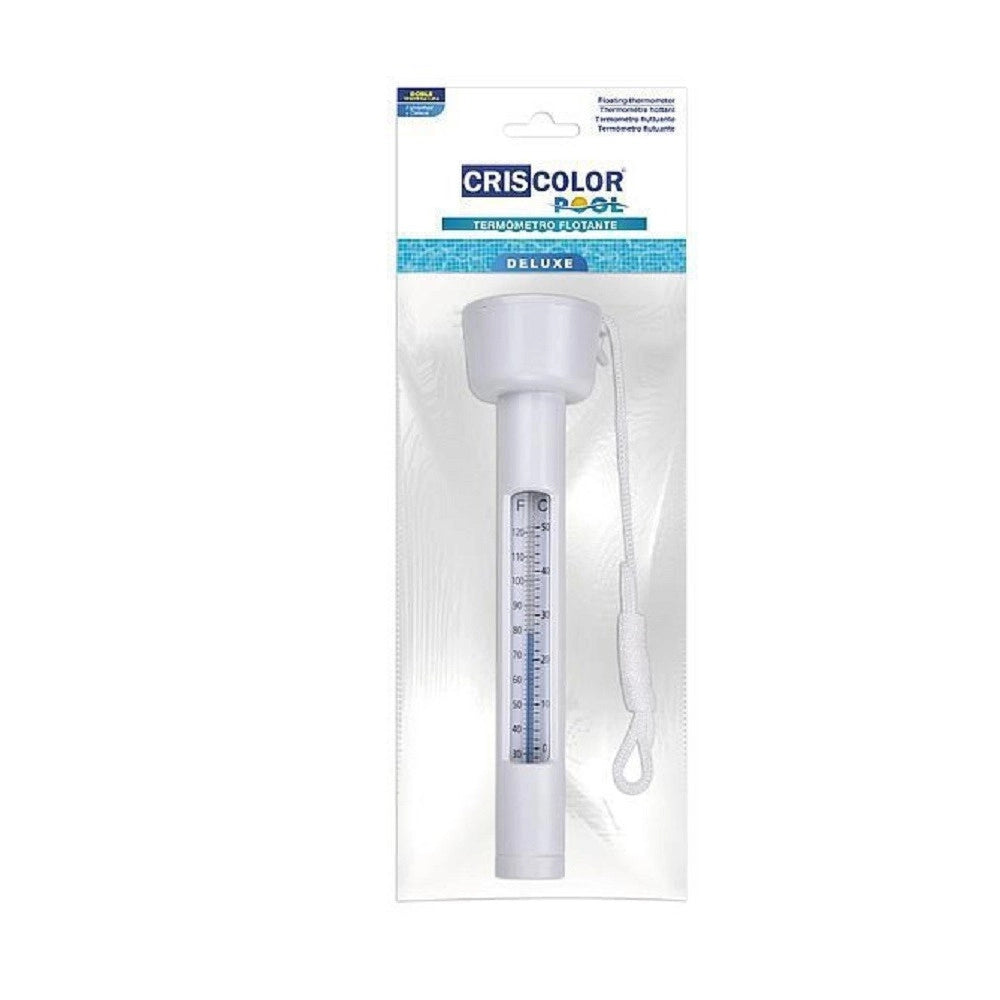 Trade Shop - Termometro Grande 18,5cm Per Piscina Con Rilevazione Gradi C° E F° Cordino 42382 -