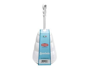 PORTASCOPINO BOMBOLO IN POLIPROPILENE BIANCO- - ø cm.17 - 3 pezzi STEFANPLAST