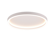 Plafoniera LED, metallo, bianco opaco, 35x5,8x35 cm, Rotonda
