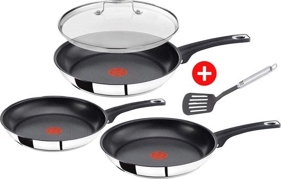 Set di Pannenset 5 pezzi con rivestimento antiscivolo per induzione e tutti i fornelli a gas