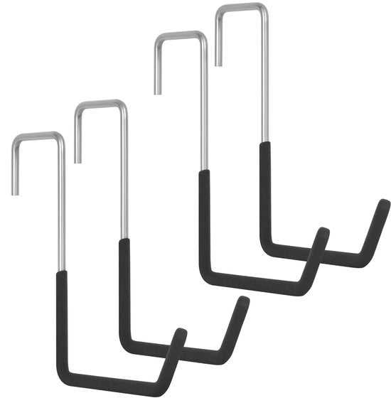 Hanger Antislip per 4 Unità - Capacità di Carico 22,5 kg - Ideali per Garage/Schiera/Zona di Deposito - Osservatorio per Bicicletta/Scale/Piante