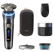 Philips XP9402-31 i9000 Prestige Ultra Rasoio elettrico Rotativo Wet Dry 3 testine autonomia 60 min colore Grigio