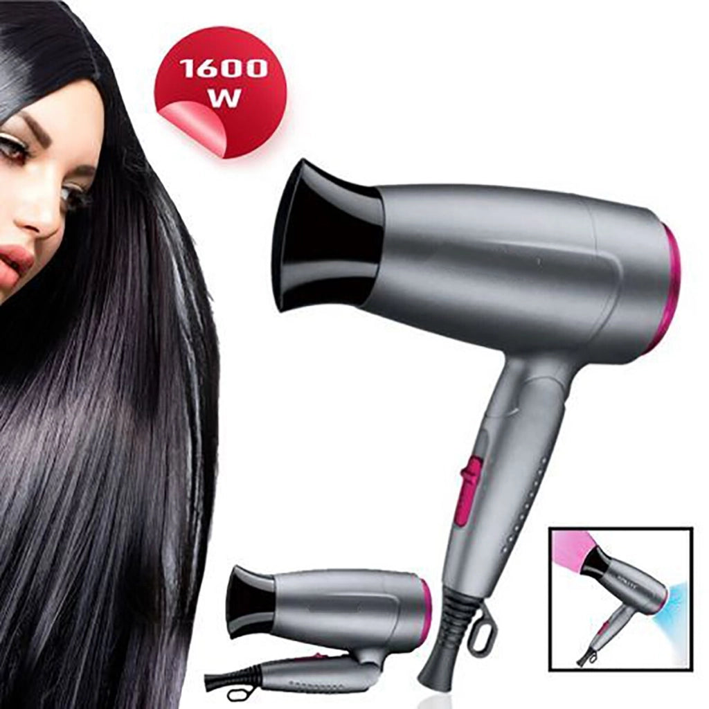 ASCIUGACAPELLI PHON DA VIAGGIO PIEGHEVOLE CAPELLI ARIA CALDA 1600W SK-3318