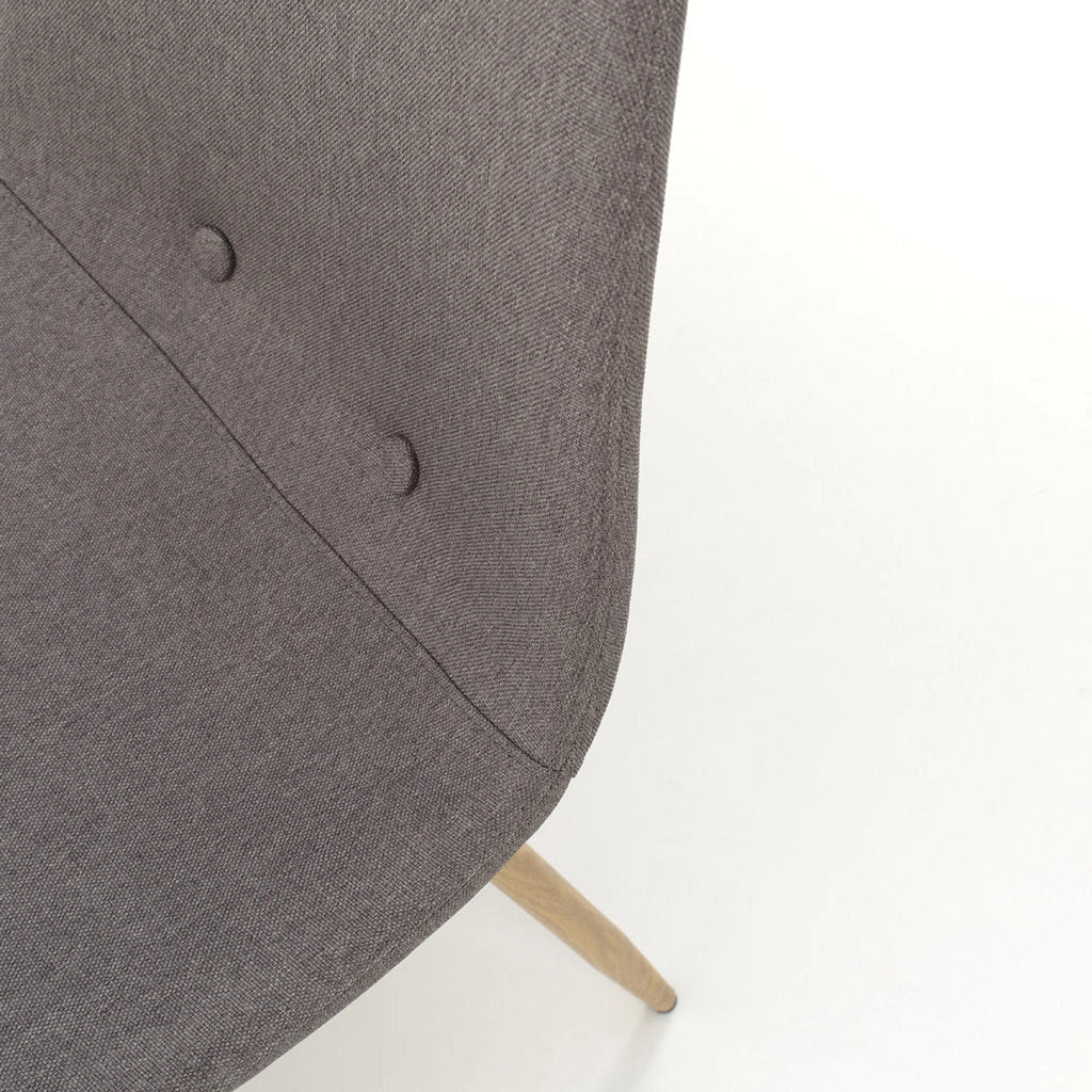 Set 4 Sedie 43,5x41,5x87,5 cm in Tessuto Grigio Chiaro
