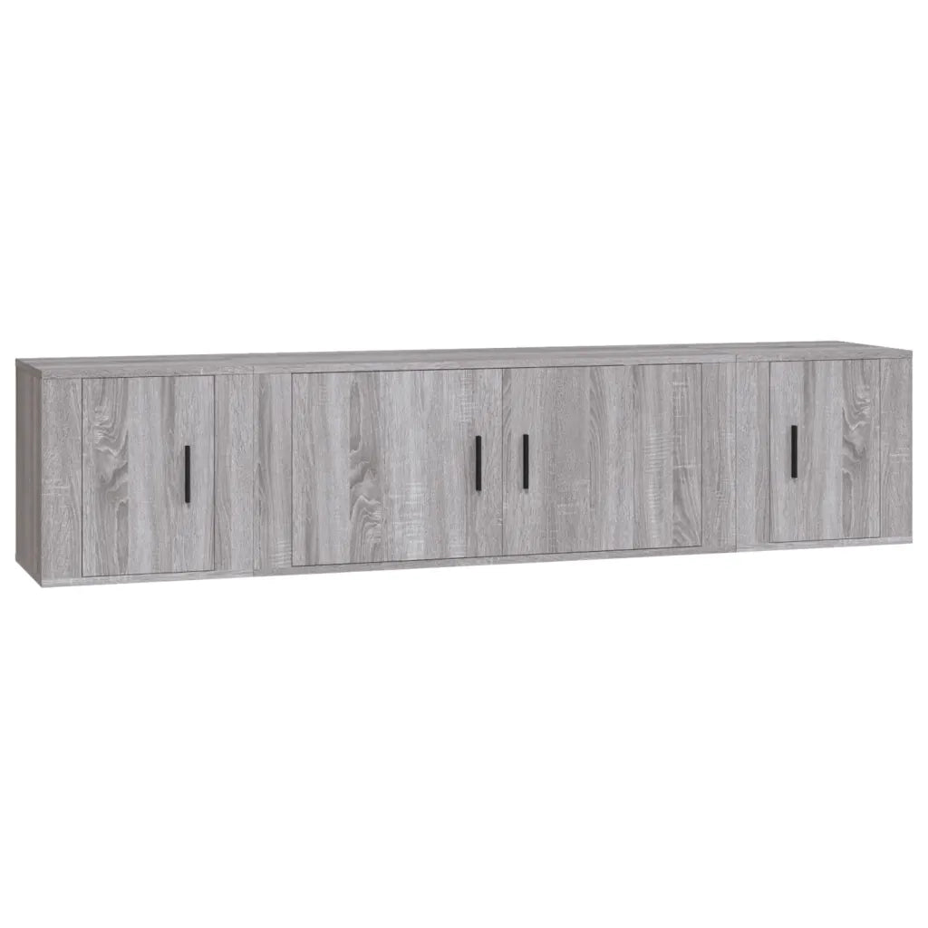 Set Mobili Porta TV 3 pz | Armadietto TV | Mobile Porta TV Grigio Sonoma in Legno Multistrato
