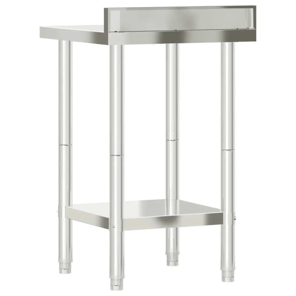 Tavolo Lavoro da Cucina con Paraschizzi 55x55x93cm Acciaio Inox CFW2217161