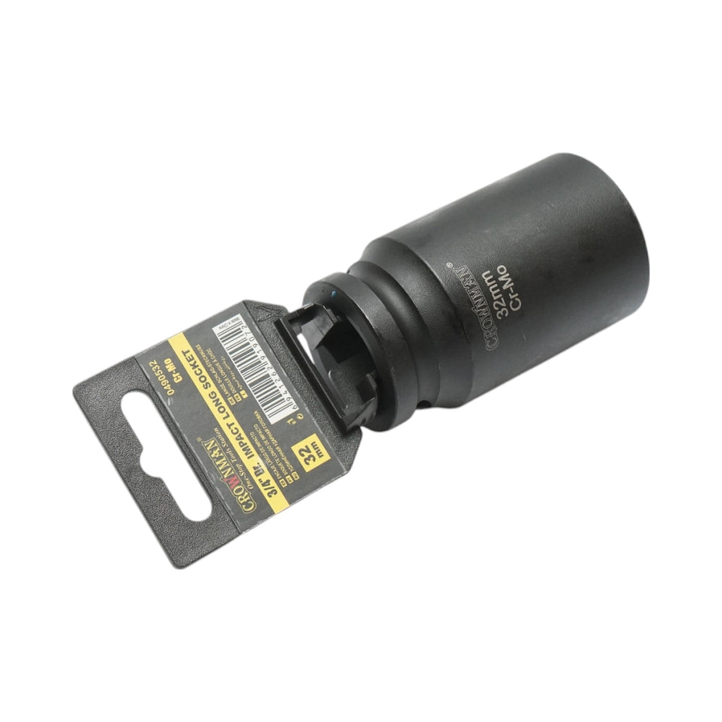 Chiave a bussola a impatto Crownman da 32 mm, attacco quadro da 3/4 di pollice in acciaio Cr-Mo