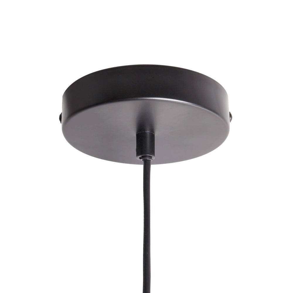 Lampada a sospensione con paralume metallico in ferro nero per l'illuminazione a sospensione