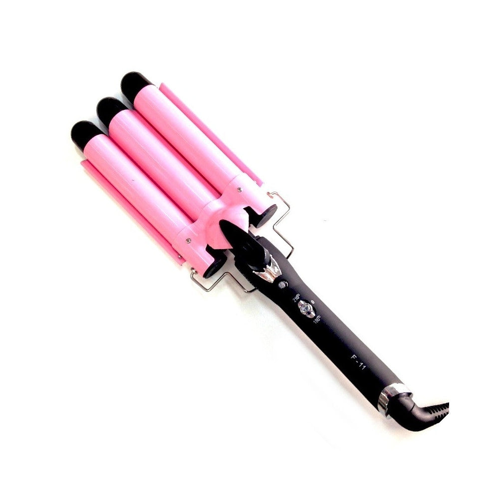Trade Shop - Piastra Per Capelli Ondulati A Tubo F11 80 Watt Arricciacapelli Onde Triferro -