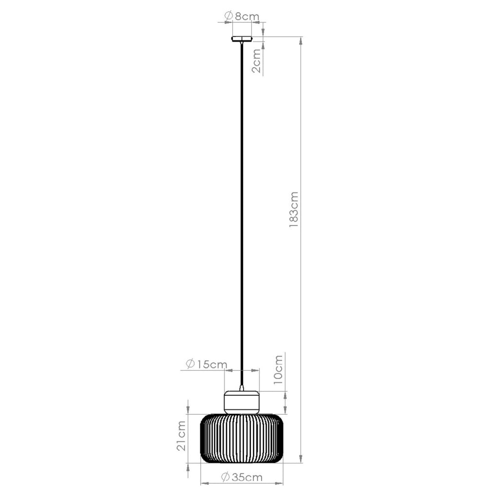 Lampada a sospensione industriale in acciaio e legno GABBIA Attacco E27 35/55 cm regolabile