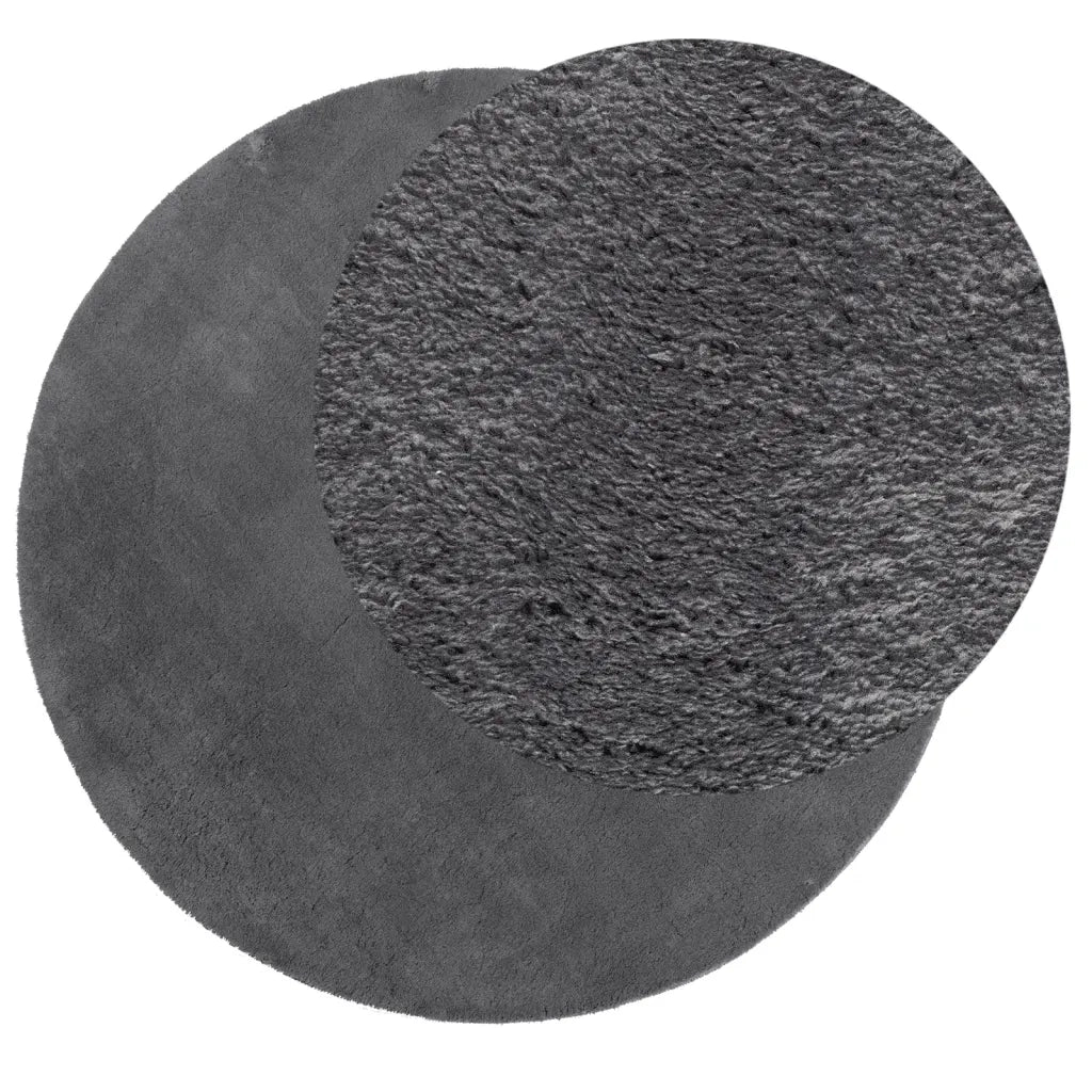 Tappeto a Pelo Corto HUARTE Morbido e Lavabile Antracite Ã˜160cmcod mxl 133611