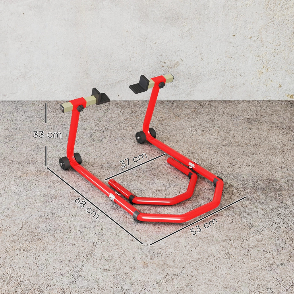 Supporto Ruota Moto Anteriore e Posteriore ¨C zephmum ¨C Convertibile, Carico 390 kg con Adattatori a U e L
