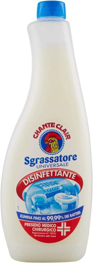 CHANTECLAIR RICARICA SGRASSATORE UNIVERSALE 700 ML DISINFETTANTE 99,99