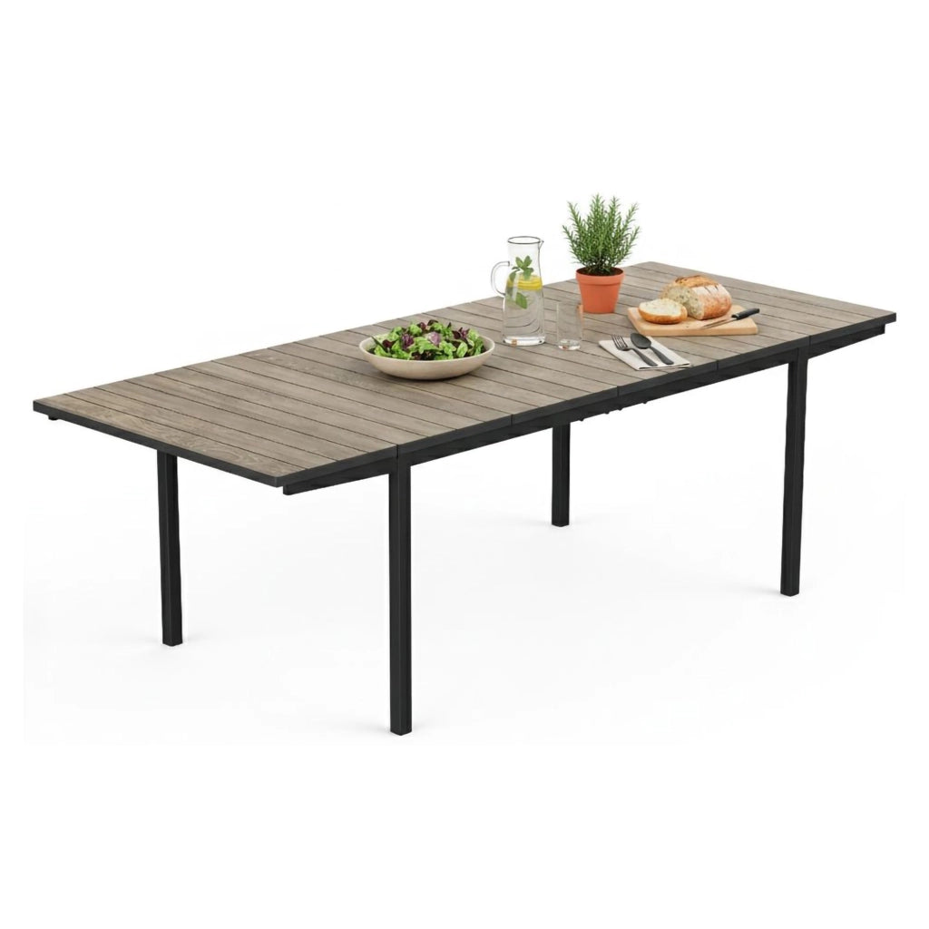 Hannibal, Tavolo da Esterno 8 Posti, 229x90x76h cm Marrone Noce