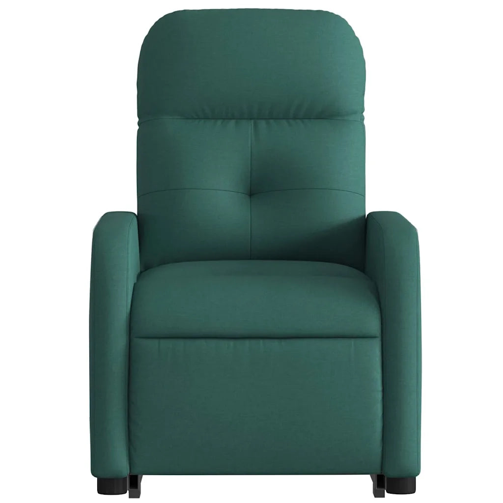 Poltrona Alzapersona Reclinabile Elettrica Verde Scuro Tessuto 3206819