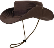 Cappello da sole, protezione respirante Cappello da pesca Cintura larga Cappello da safari Cappello a maglia respirante per campeggio escursioni viaggi - Marrone