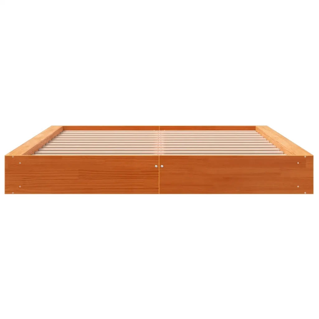 Letto senza Materasso Marrone Cera 160x200 cm in Legno di Pino 844426