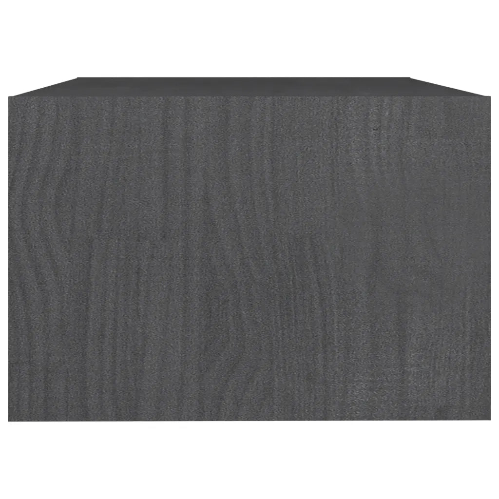Tavolino da Salotto-Tavolino da soggiorno Grigio 75x50x33,5 cm Legno Massello di Pino