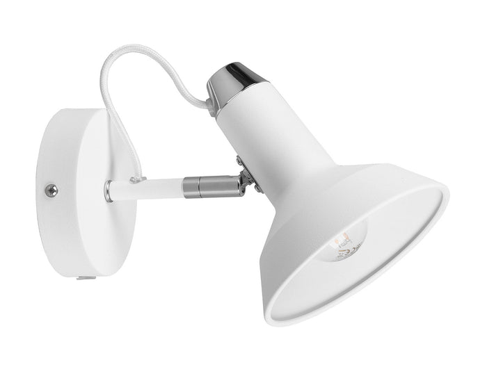 Applique da Interno Attacco E14 in Metallo Bianco Opaco