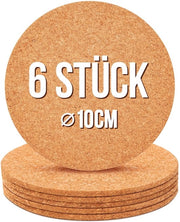Onderzetters per vaso, 6 Onderzetters per vaso, Set di Onderzetters per vaso, 10cm