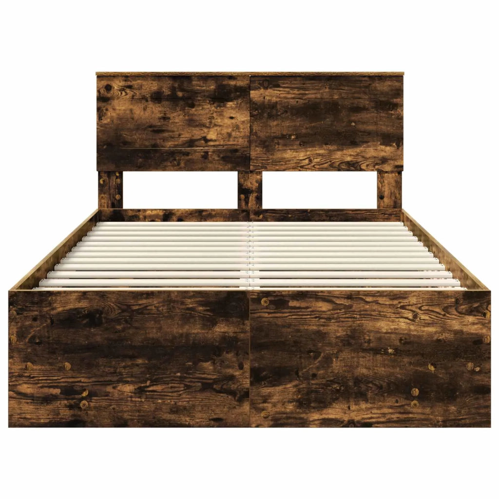 Struttura del letto Rovere fumé 120 x 123 cm Legno multistrato 3408876
