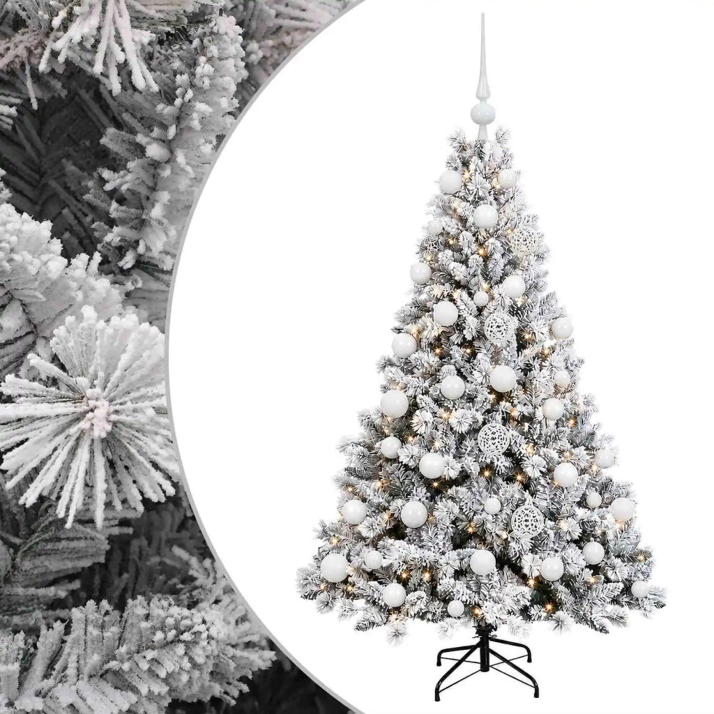 Albero di Natale Artificiale con Palline 120 cm 150 LED 3466059