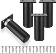 Set di 4 gambe per mobili da 10 cm, alluminio, gambe per sedie e tavoli con viti