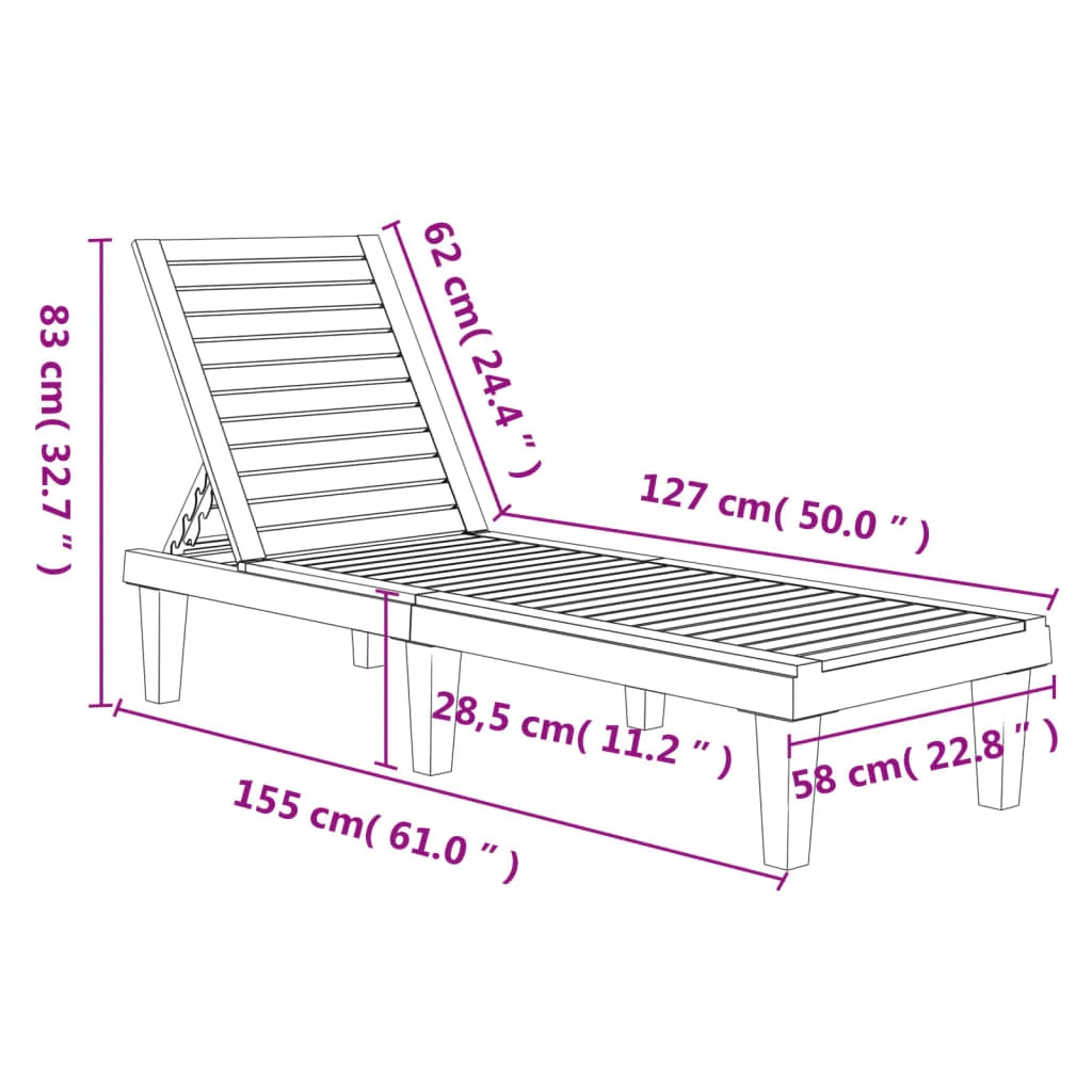 Lettino prendisole sedia a sdraio lettino prendisole letto da giardino mobili da esterno per patio 155 x 58 x 83 cm polipropilene nero 02_0012783
