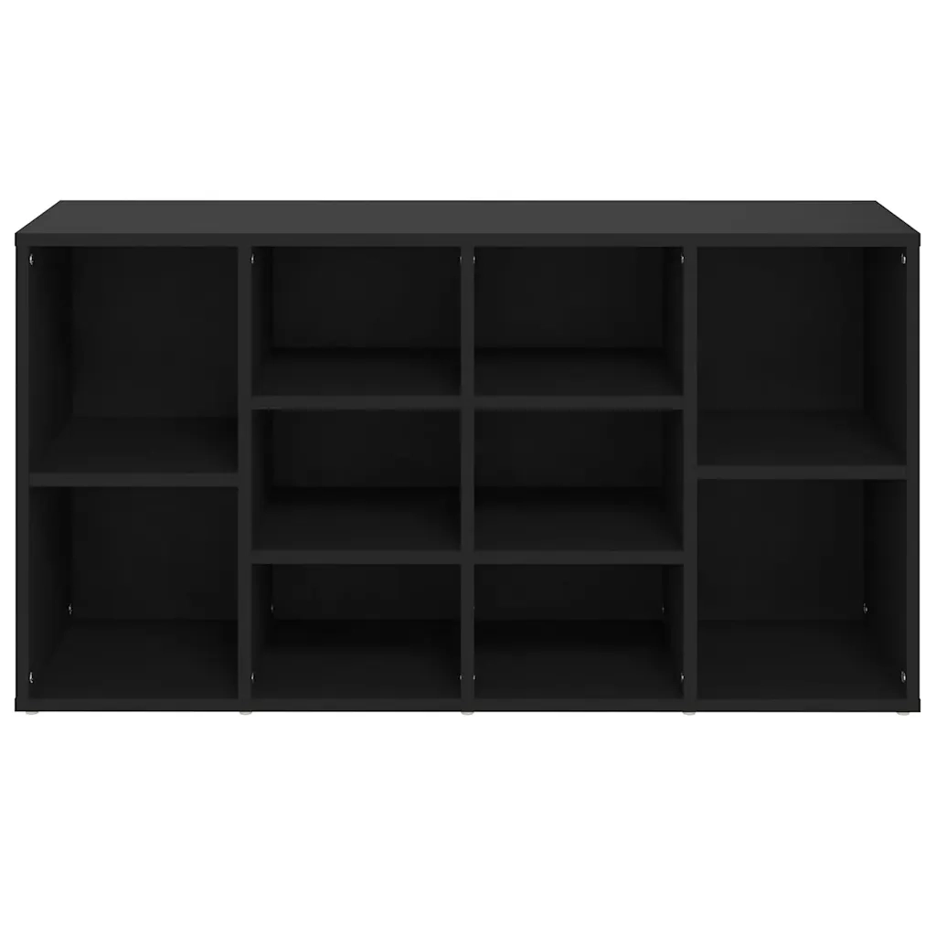 Scarpiera con Panchina Nera 103x30x55 cm Legno Multistrato 803291