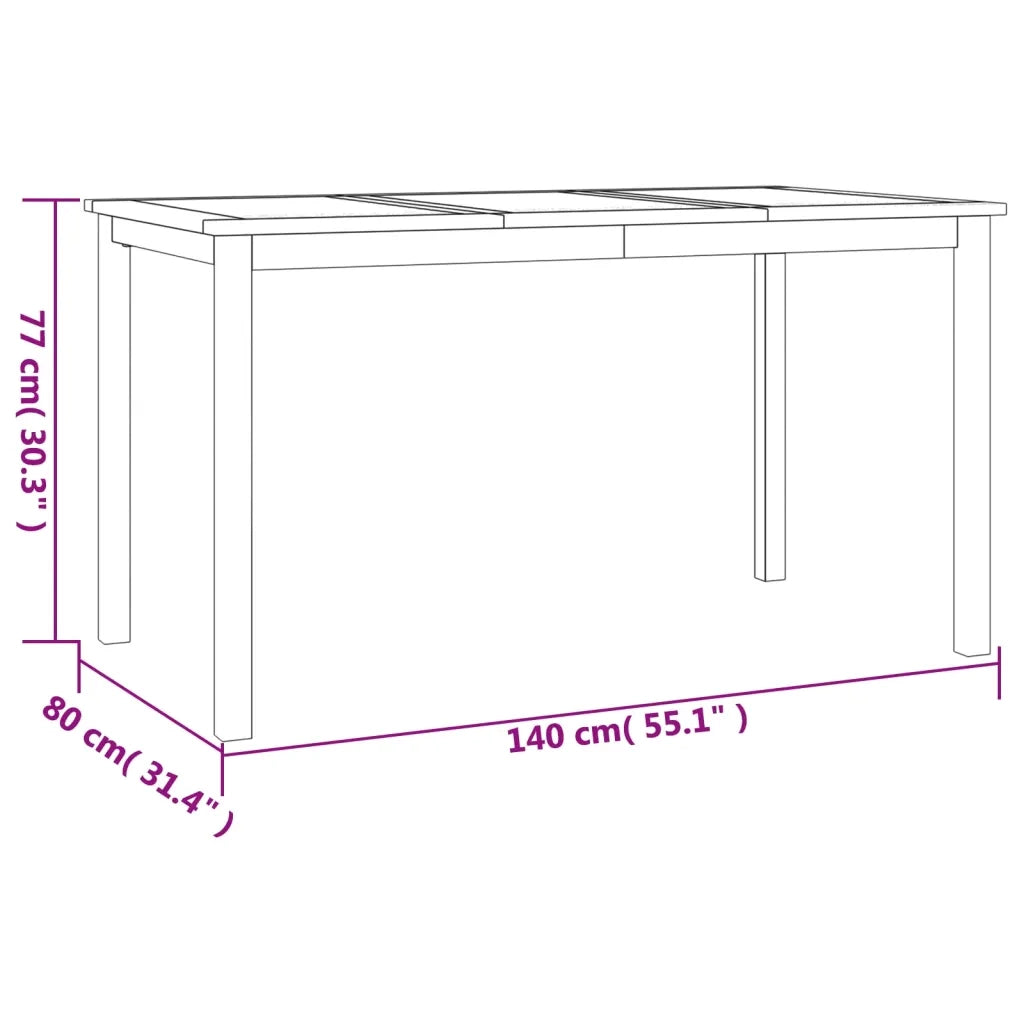 vidaXL Set da Pranzo per Giardino 3 pz in Legno Massello di Teak