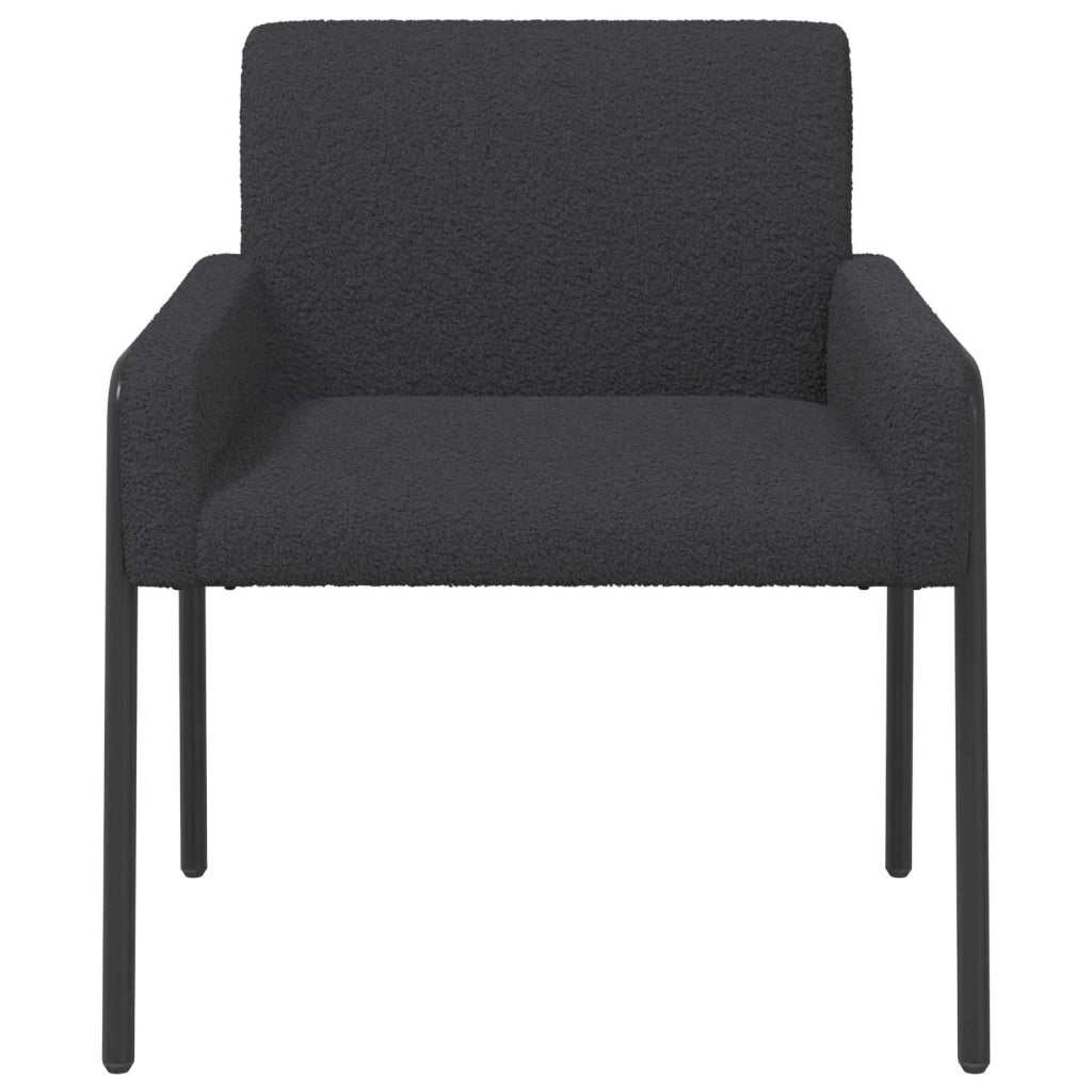 Sedia d'accento Grigio Scuro Bouclé 42044852
