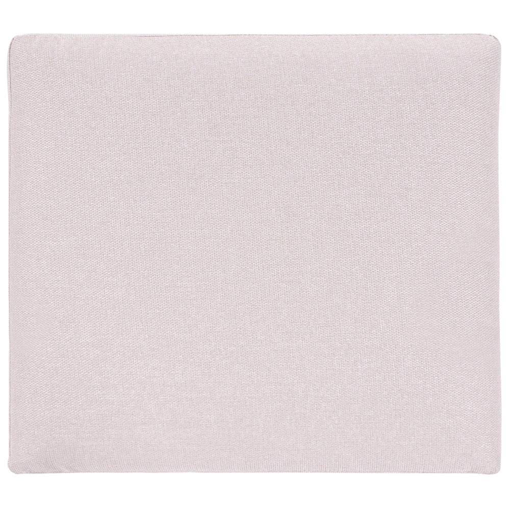 Sedia da giardino in legno di acacia chiaro con cuscini beige chiaro e braccioli, stile rustico moderno